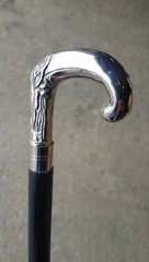 Handmade Eva adm Chrome Wood Walking Cane Stick Designer Brass Handle 37“ style