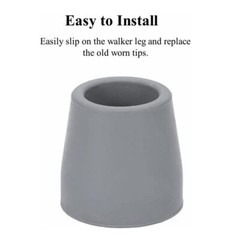 4x Rubber Walker Tips 1-1/8“ for Commodes Shower Chairs Walking Sticks Cane C71