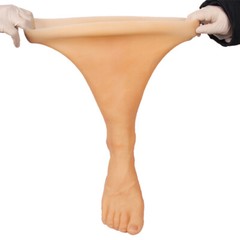 Skin Artificial Silicone Prosthesis Foot Sleeve Leg Cover Scars Highly Simulated