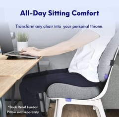 Cushion Lab Patented Pressure Relief Seat Cushion, Size Standard, Grey, Open Box