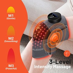 Red Light Therapy & Vibration Massage Knee Brace,660&850nm Wireless Rechargeable