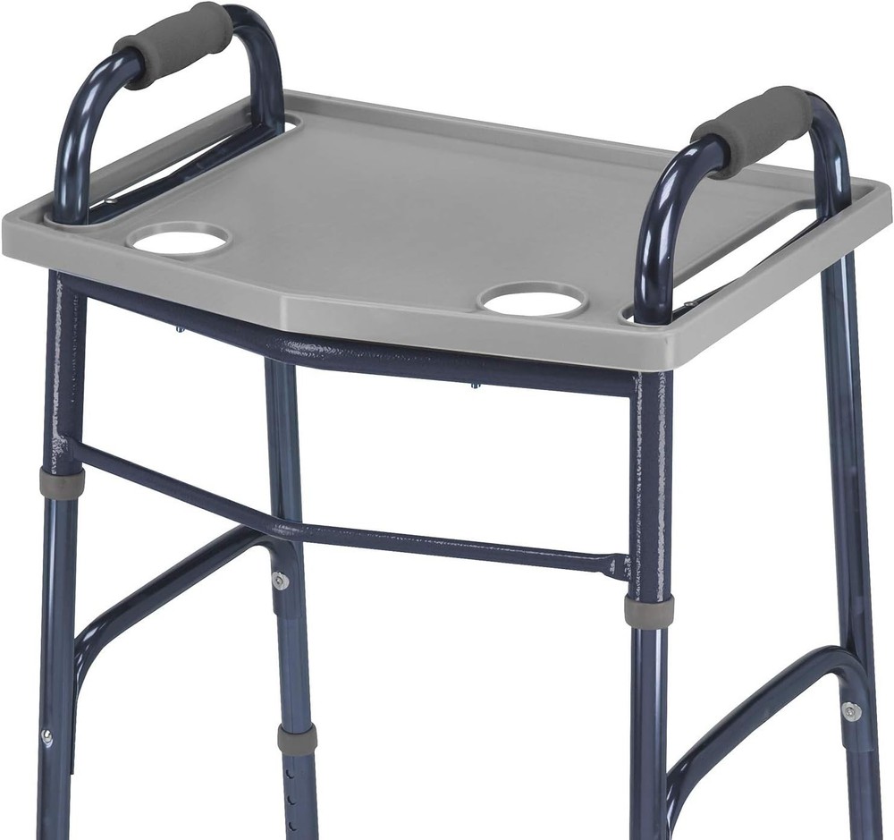 Rose Healthcare Walker Tray With Cup Holders, Walker Tray For Folding Walkers