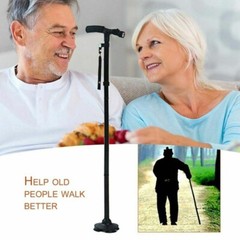 Extendable 5-Levels Adjustable Height LED Walking Cane Retractable Walking Stick
