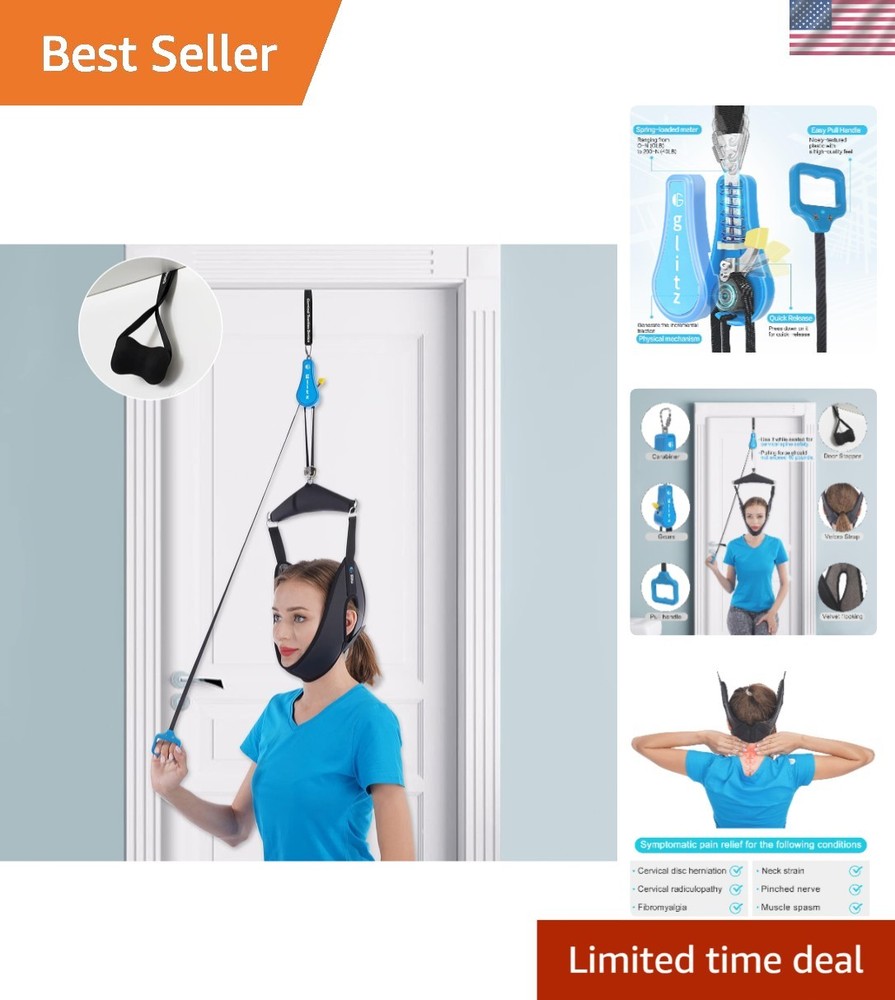 Neck Traction Device Cervical Neck Stretcher for Pain Relief Spine Decompression