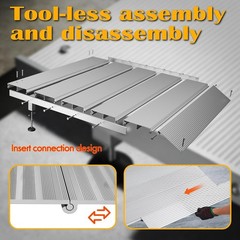 Adjustable Threshold Ramp 3.4″ to 7.2″ Height 880LBS Capacity Doorway Step Ramp