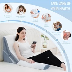 Foamalusion 3Pcs Bed Wedge Pillow For Sleeping 20-In-1 Adjustable Memory Foam