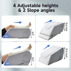 Post-Surgery Leg Elevation Pillow Adjustable for Knee, Ankle & Leg Support