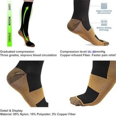 Casual Unisex Copper Compression Socks anti Fatigue Pain Relief Male Female Soft