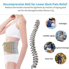 Decompression Belt Back Brace Lumbar Spinal Support & Extender Belt Air Traction