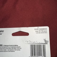 Energizer Zinc Air Hearing Aid Batteries, 1.45V, Orange, Size 13, Pack of 12