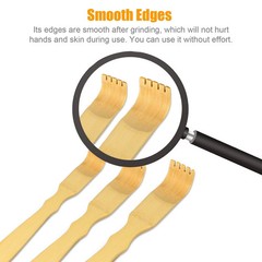 3pcs Bamboo Back Scratcher – Long Handle Wooden Itch Reliever for Adults & Elder