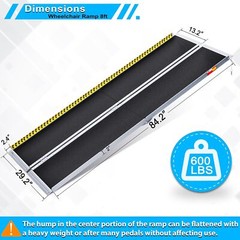 2-10ft Aluminum Multi-Folding Wheelchair Scooter Mobility Ramp Portable Non-Slip