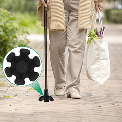 Heavy Duty Rubber Cane Tip 3/4 Inch Support Feet Self Standing for Walking Canes