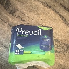 Prevail Night Super Underpads Extra Strong Waterproof Overnight 25ct 800ml L