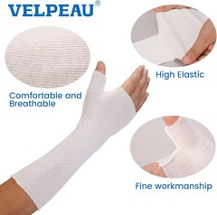 Hand Socks for Splint (Pack of 10), Stockinette Tubing, Thin Breathable Surgical