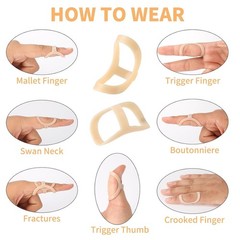 Oval Finger Splints, 5PCS Oval Trigger Finger Splint for Size 6,7,8,9,10