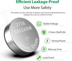 LiCB 20 Pack SR626SW 377 626 Watch Battery 1.5V Button 20 Count (Pack of 1)
