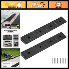 Heavy Duty Rubber Curb Ramp 2 Pack – 33069 lbs Capacity, 2″ Rise for Strollers,