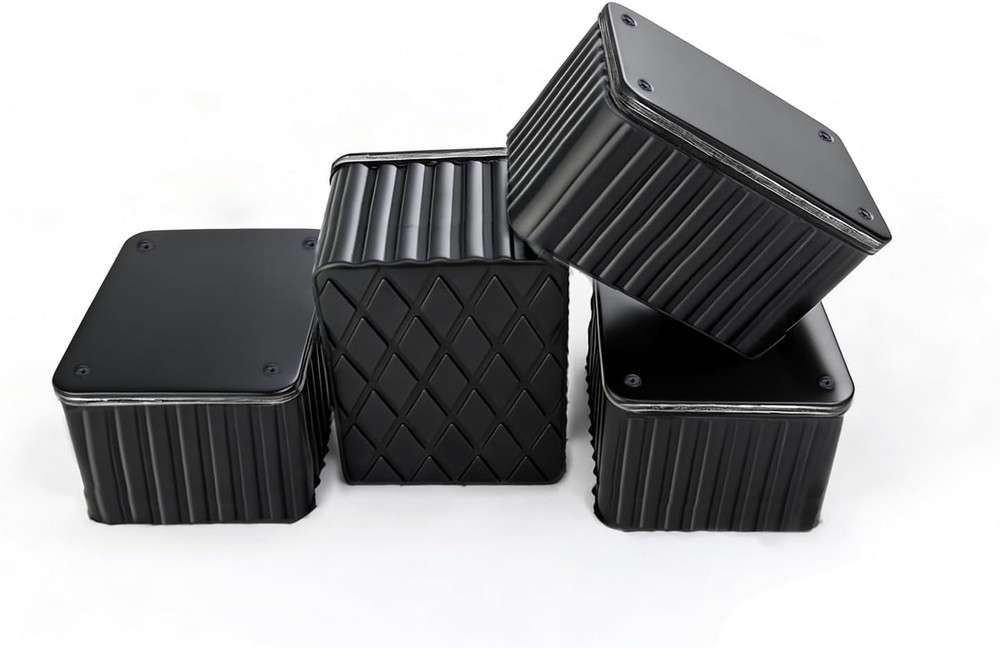Heavy-Duty Rubber Lift Blocks, 8000Lbs Capacity, Non-Slip, 4 Pack