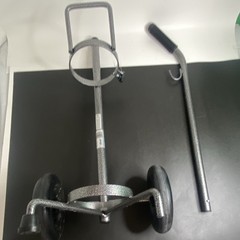 Drive Medical Adjustable Oxygen Cylinder Cart Silver Vein Finish 13002SV-6 1 EA