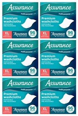 576 Count Assurance Premium EXTRA LARGE Disposable Washcloths Wipes XL (6x 96)