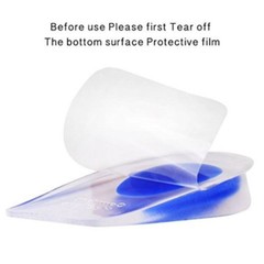 2 Pairs Heel Support Gel Silicone Cushion Orthotic Insole Plantar Care Heel Cups