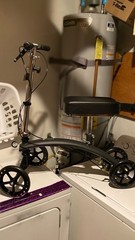 Medline Steerable Knee Walker, Large 8”Wheels, Adjustable Height and Storage Bag