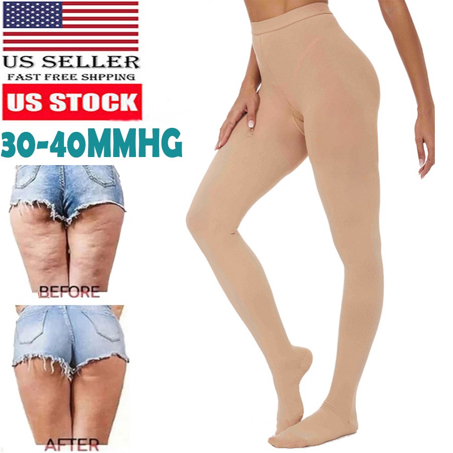 Pantyhose Stockings Compression Slimming Leg Relief 30-40mmHg Supports Therapy