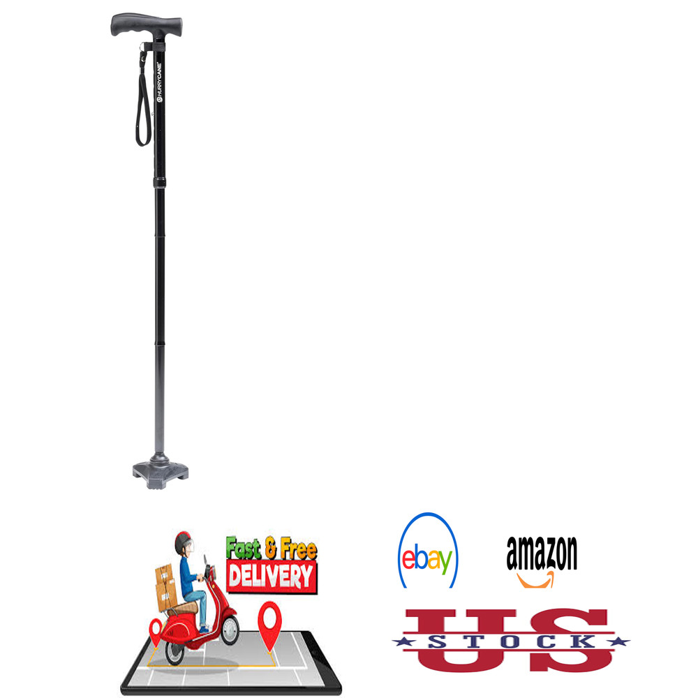 Foldable Walking Cane with Ergonomic T Handle, Adjustable Height 30.5 to 37.5