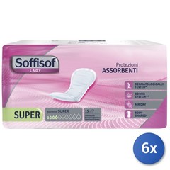 6X Soffisof X Incontinence Lady 15 Pieces Super Air Dry 4 Drops Made In Italy