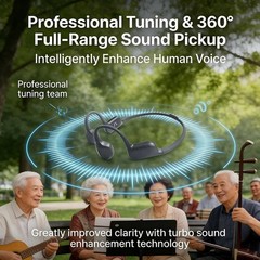 Bluetooth 5.4 Bone Conduction Hearing Assist Magnetic Charge For Elderly