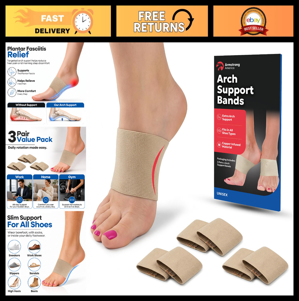 Plantar Fasciitis Arch Supports – Compression Sleeves & Foot Braces for Heel Pai