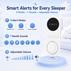 Rechargeable Wireless Bedwetting Alarm for Kids, Magnetic Receiver, 7 Ringtones,