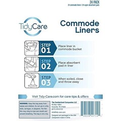 Disposable Commode Liners W/ Absorbent Pads Bedside Toilet Chair 48 Pack New