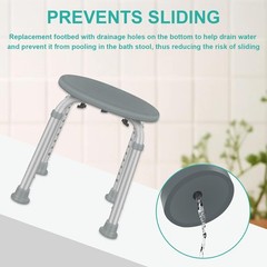 4 Pcs Slope Gray Rubber Feet for Bath Chairs – Corrosion-Resistant & Reliable
