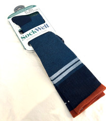 SockWell M-L Moderate Compression Socks Men’s NewWTags USA Navy Light cushion
