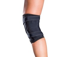 DonJoy Tru Pull Lite Knee Brace for Patellar Support Large Black Anti Microbial