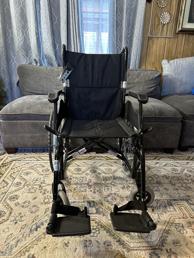 Karman Aluminum Light Wt. Adult Wheelchair Foldable 25 lbs Black LT-980-BK