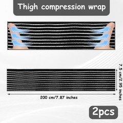 2 Pcs Hamstring Compression Wrap for Legs, Adjustable Compression Wrap, Brace…