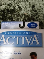 Activa Men’s 20-30mmHg Compression Knee High Dress Socks-Black Small H3561