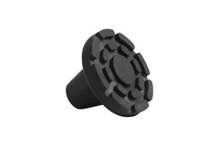 KMINA Crutch Tips 7/8 Inch (x2 Units), All Terrain Non-Slip Inch, Black