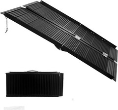GRAVEE 2-6 FT Folding Aluminum Wheelchair Ramp Mobility Ramp 800 Lbs Non-Slip