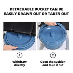 Giantex 3 In 1 Lightweight Shower Commode Transport Bedside Commode Wheels