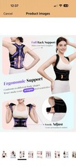 Kepwaq Posture Corrector Back Support Brace Adjustable Y32 Black/Yellow