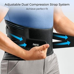 Durable Adjustable Back Brace for Enhanced Lumbar Support | Size M for Men/Women