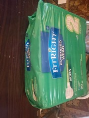 FitRight Stretch Ultra Adult Briefs, Incontinence Diapers with Tabs, Size 2