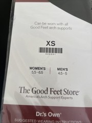 The Good Feet Store Super Athletic Cushion Insoles Dr.’s Own Size XS Unisex