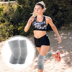 2Pairs Bamboo Knee Sleeve Elastic Compression Knee Brace Warm Breathable Pads US