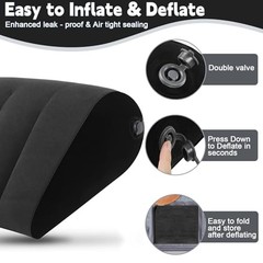 Inflatable Wedge Pillow for Sleeping, Leg/Back/Ankle Elevation, Portable Travel