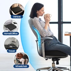 Seat Cushion for Tailbone Pain Relief, Office Chair Cushion, Memory Foam Larg…